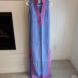 Sail to Sable Blue and Pink Maxi Dress